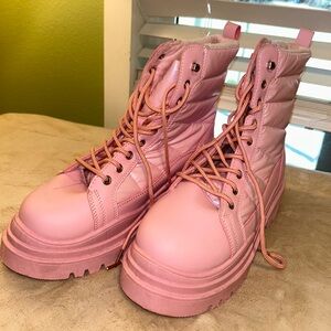 Pink Rave Quilted Women's Boots